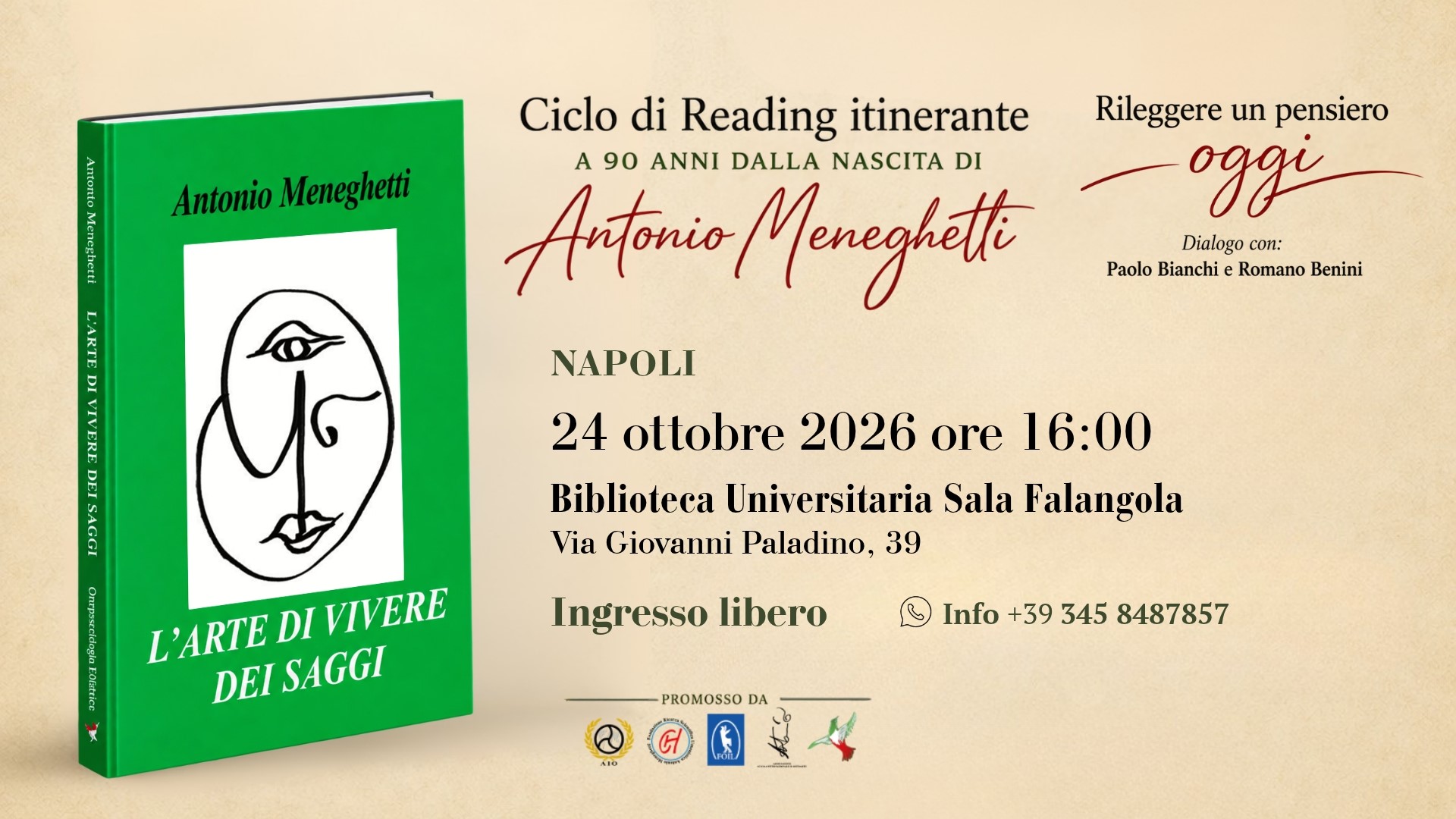 “L’ARTE DI VIVERE DEI SAGGI” | “Rileggere un pensiero oggi”_ Ciclo di reading itinerante